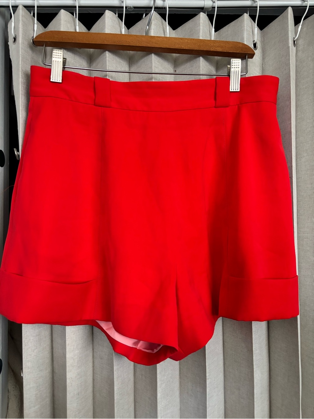 ShopFletch Brooklyn High-Rise Red Tailored Shorts